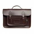Zatchels Classic Satchel Dark Brown Handle 14.5-inch